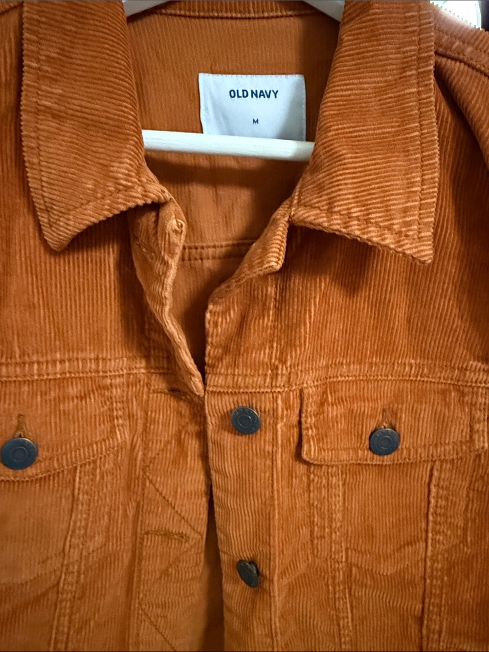 Old Navy Women’s Corduroy Jacket - Rust Orange